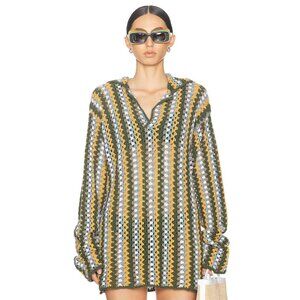 HARAGO Crochet Polo Shirt Multi Crochet
